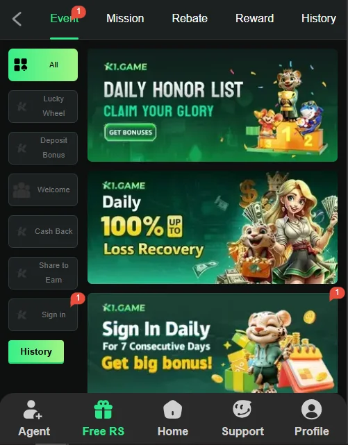 k1 game login